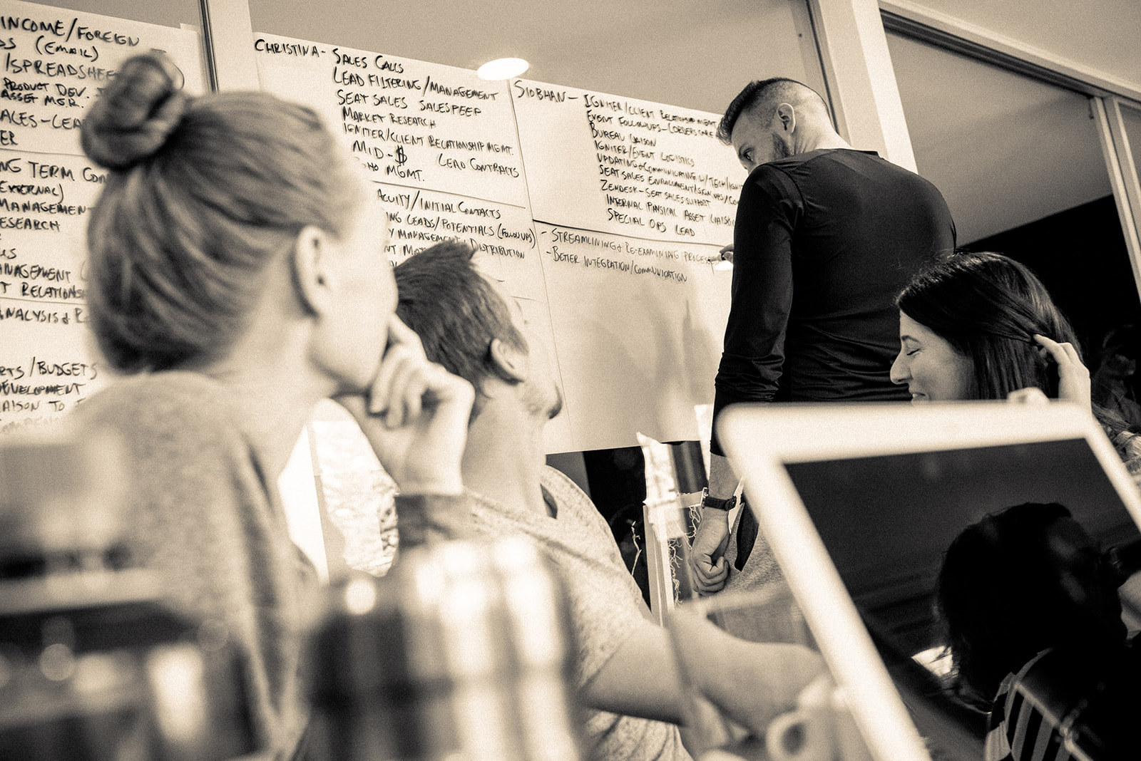 Start With Why team at the whiteboard